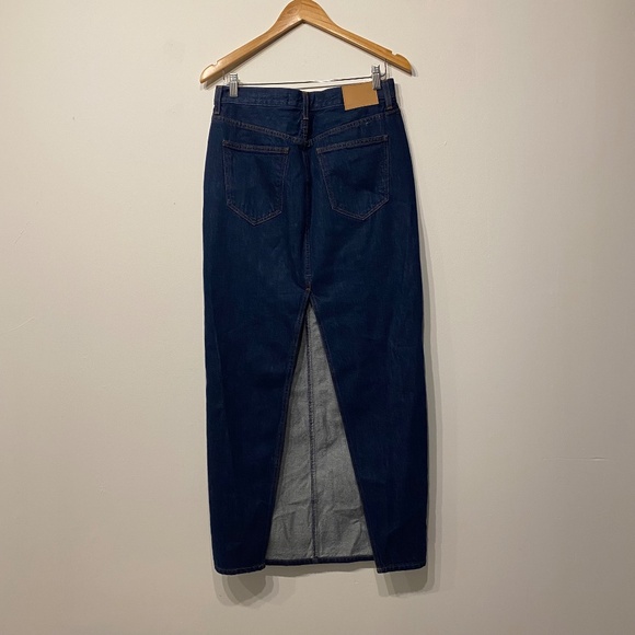 Aritzia Denim Forum The '90s Pencil Maxi Retro Jean Skirt Size 28 - Picture 3 of 9